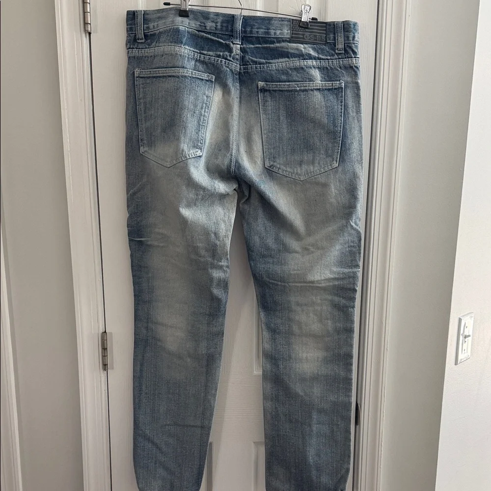 Distressed Streetwear Blue Jeans for Men size 38 - Picture 5 of 6